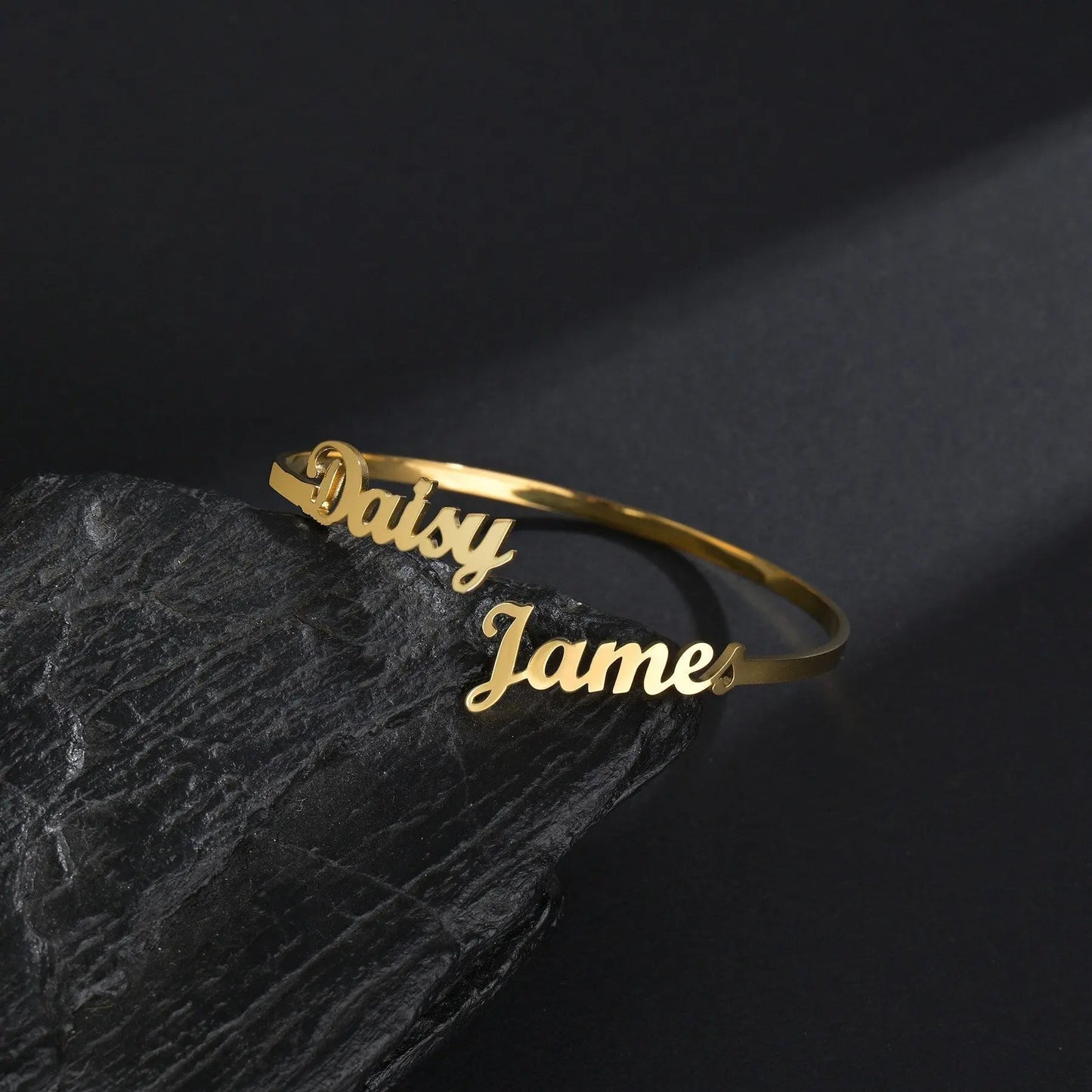 Customized Letter Name Bracelet Bangles for Women Men Chrismas Jewelry Gift - Blade & Thread