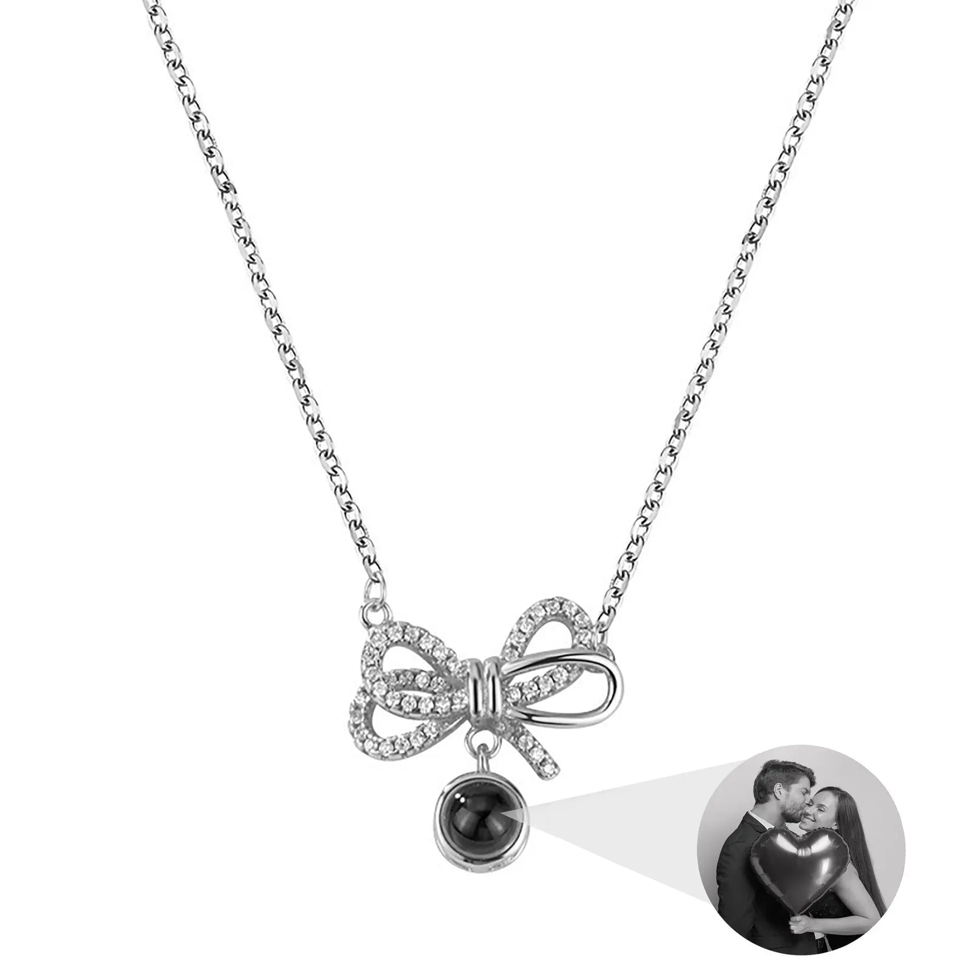 Customized Photo Bow Projection Memory Necklace - Blade & Thread