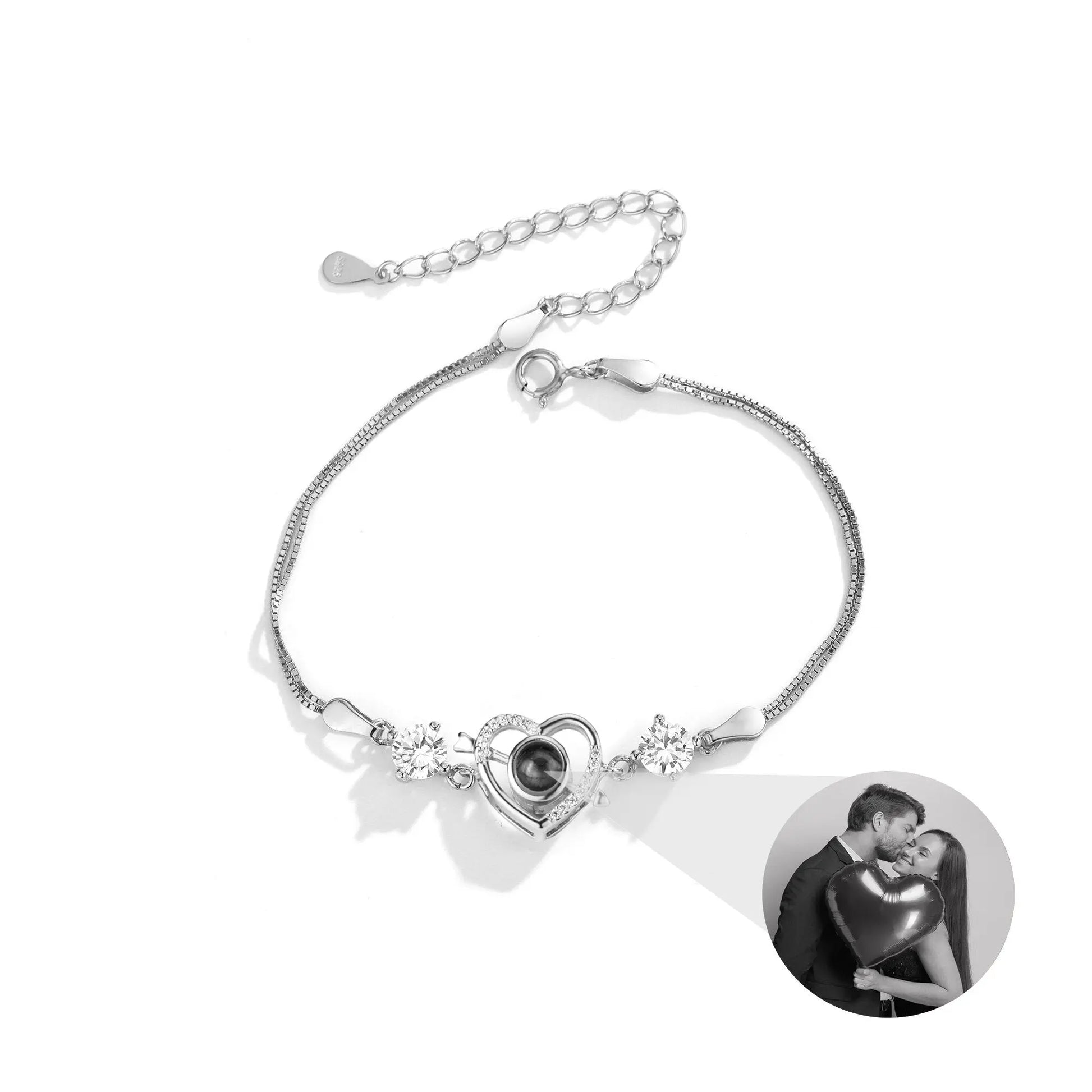 Customized photo Cupid love projection bracelet Personalized Memorial Bracelets - Blade & Thread
