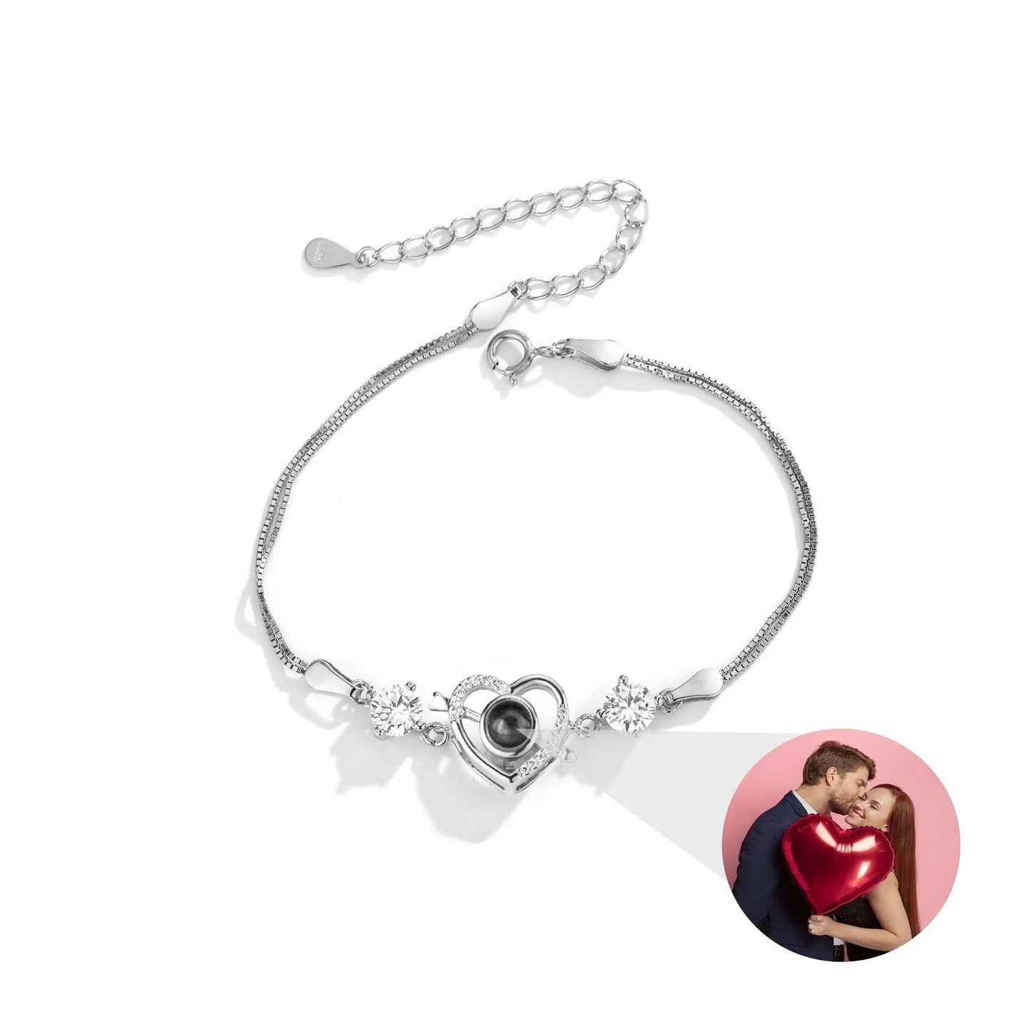 Customized photo Cupid love projection bracelet Personalized Memorial Bracelets - Blade & Thread