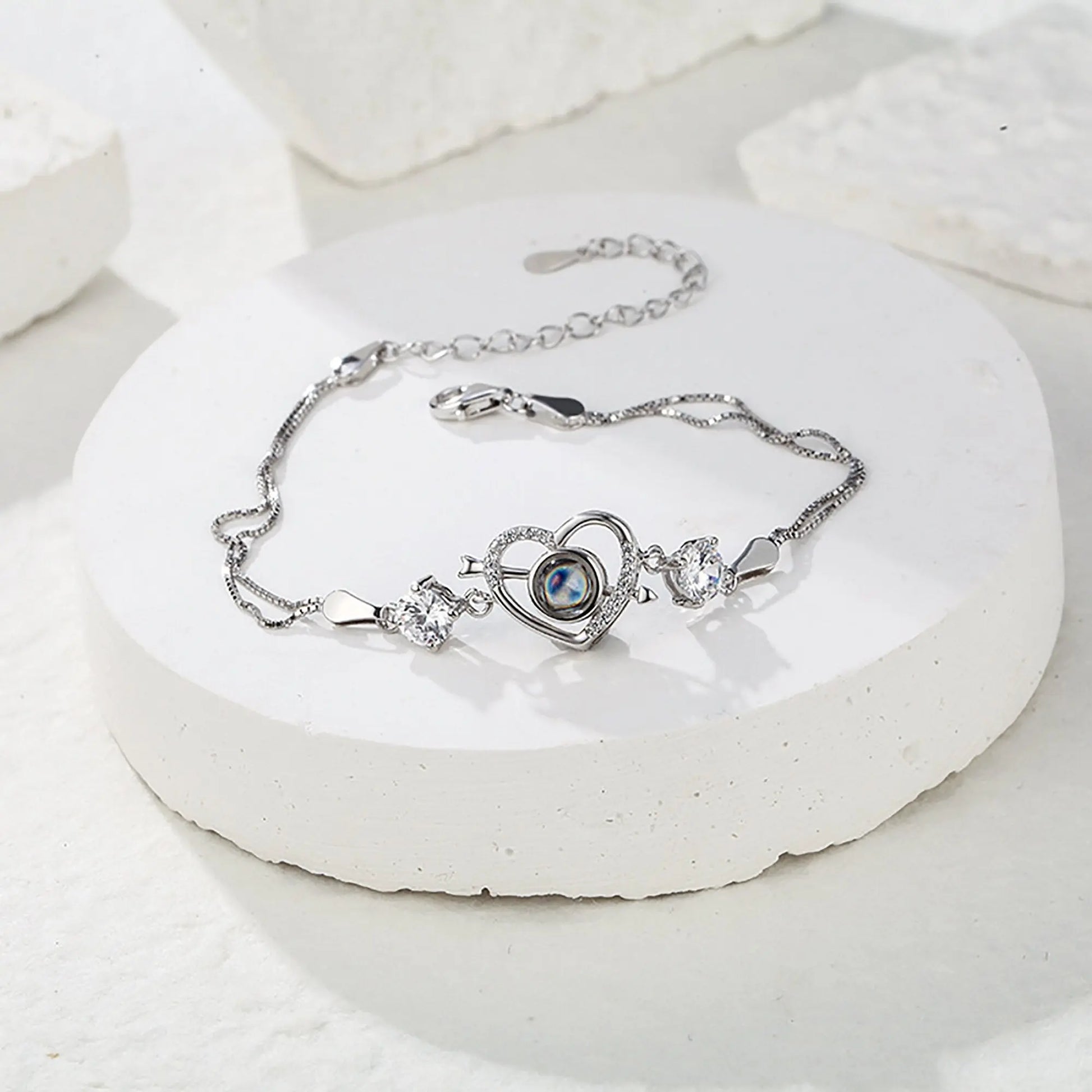 Customized photo Cupid love projection bracelet Personalized Memorial Bracelets - Blade & Thread