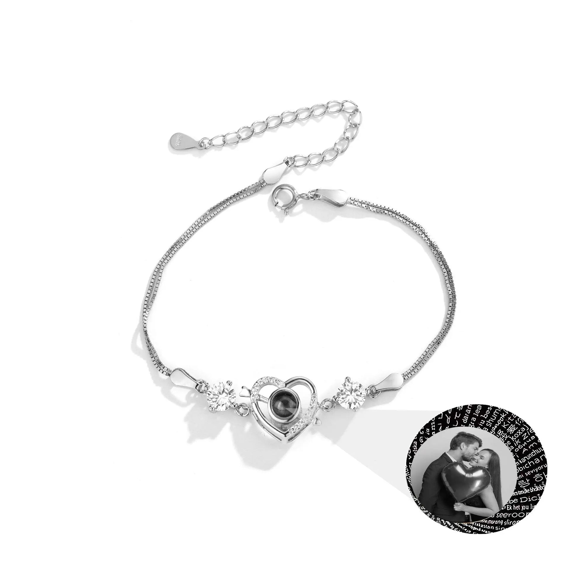 Customized photo Cupid love projection bracelet Personalized Memorial Bracelets - Blade & Thread