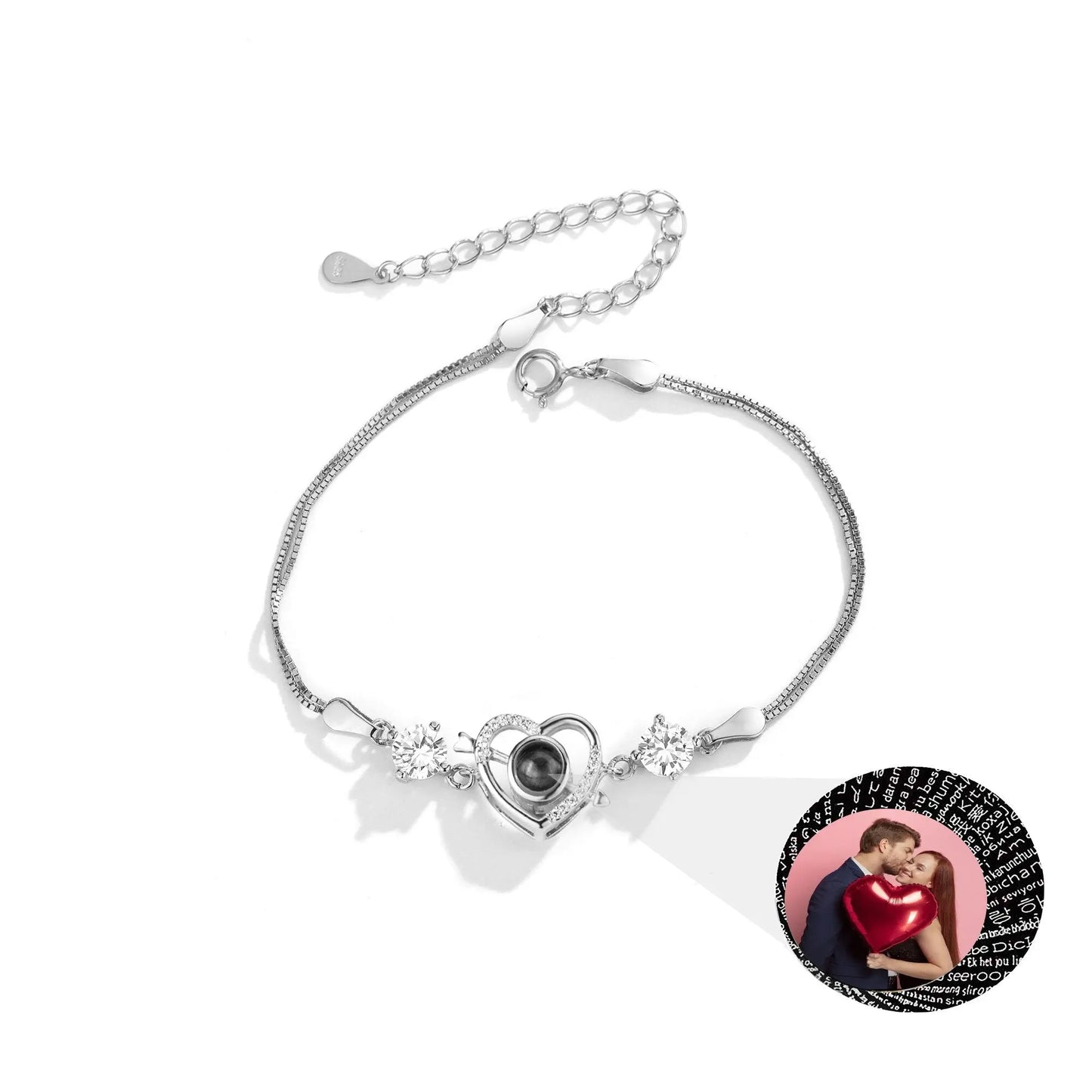 Customized photo Cupid love projection bracelet Personalized Memorial Bracelets - Blade & Thread