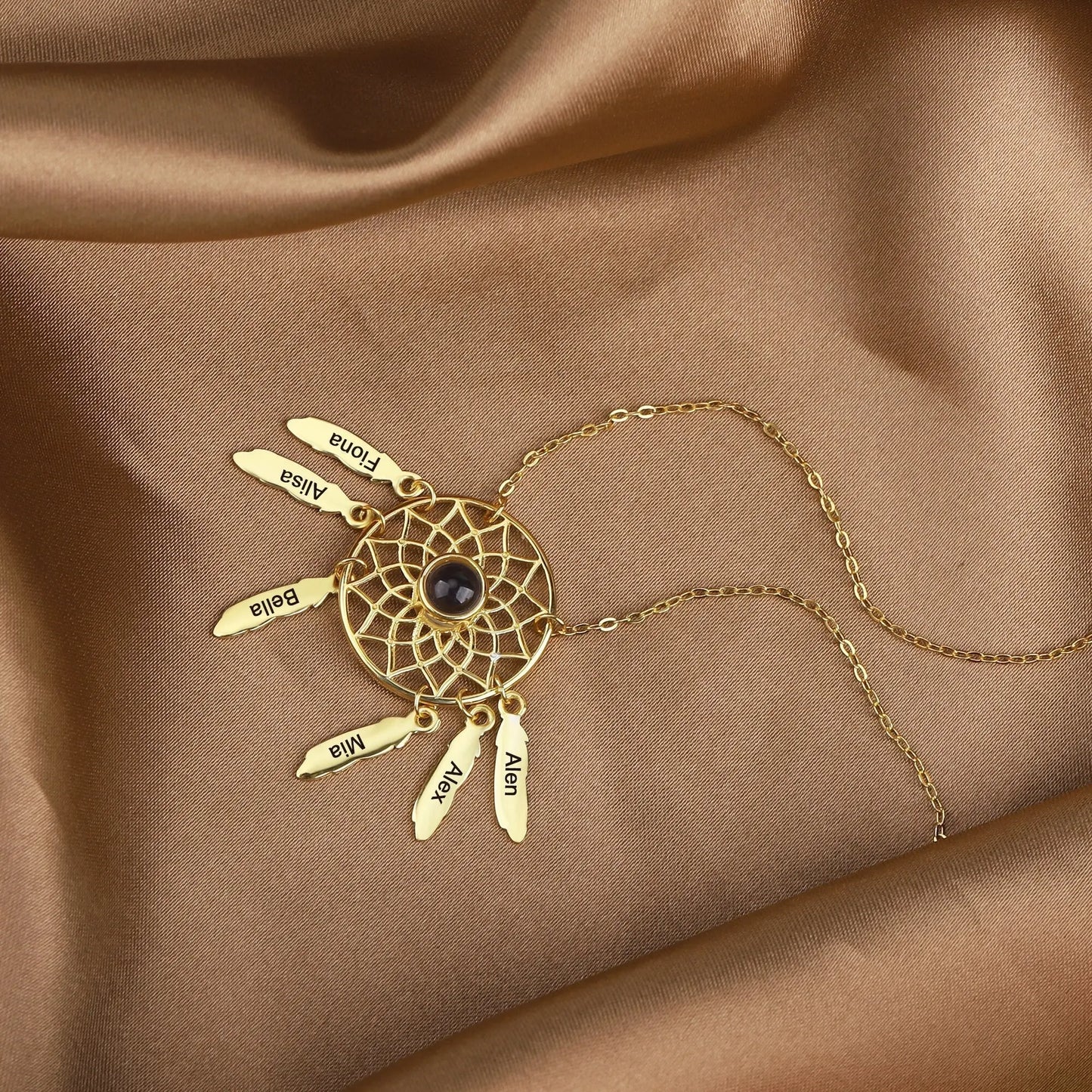 Customized Photo Dream catcher Projection Pendant Necklace - Blade & Thread