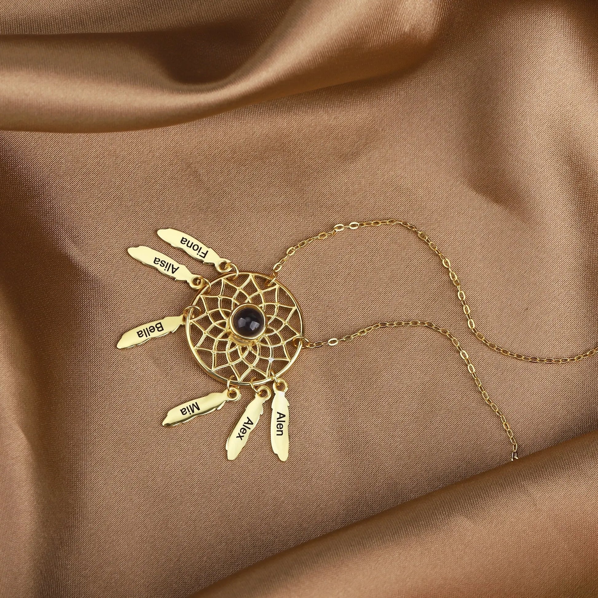 Customized Photo Dream catcher Projection Pendant Necklace - Blade & Thread