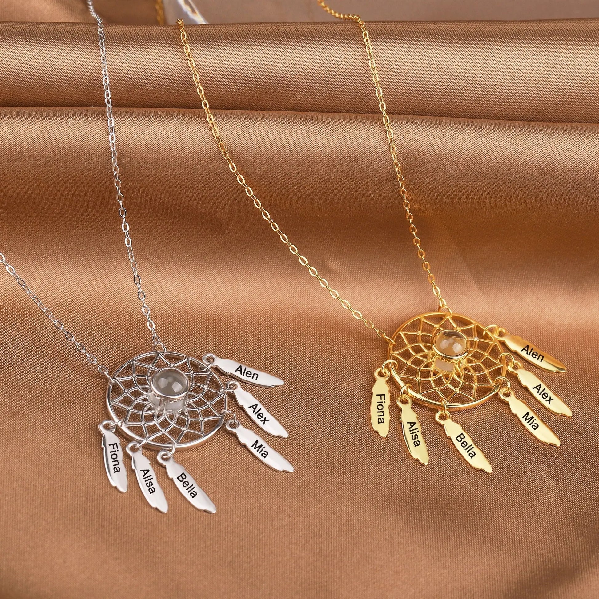 Customized Photo Dream catcher Projection Pendant Necklace - Blade & Thread