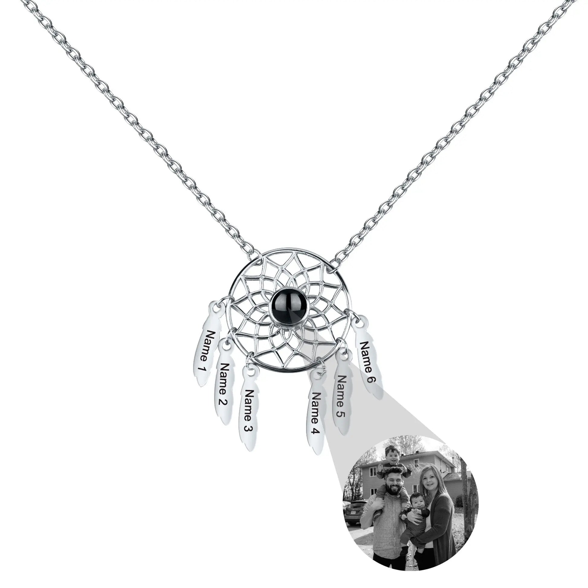 Customized Photo Dream catcher Projection Pendant Necklace - Blade & Thread