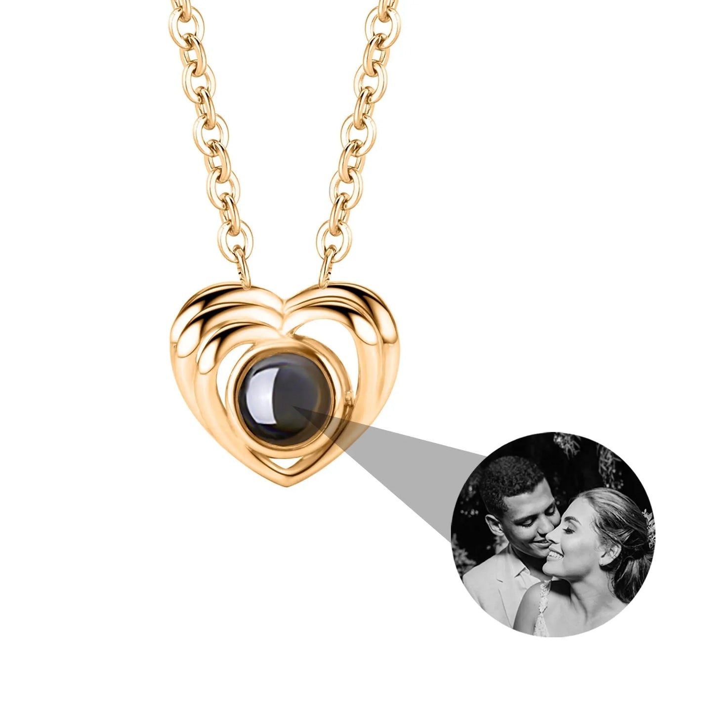 Customized photo necklace Projection Necklace Pendant For Lover Girlfriend - Blade & Thread
