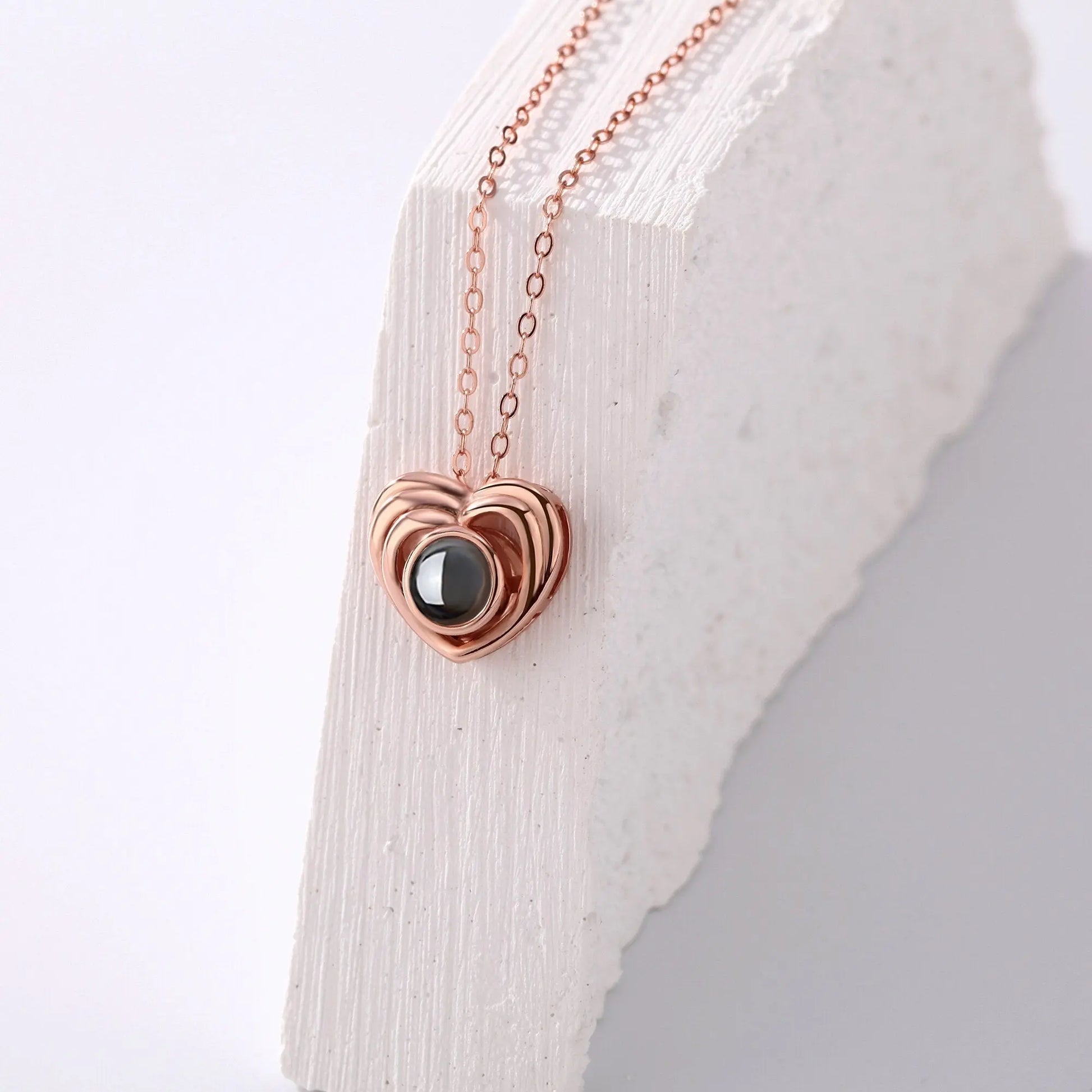 Customized photo necklace Projection Necklace Pendant For Lover Girlfriend - Blade & Thread