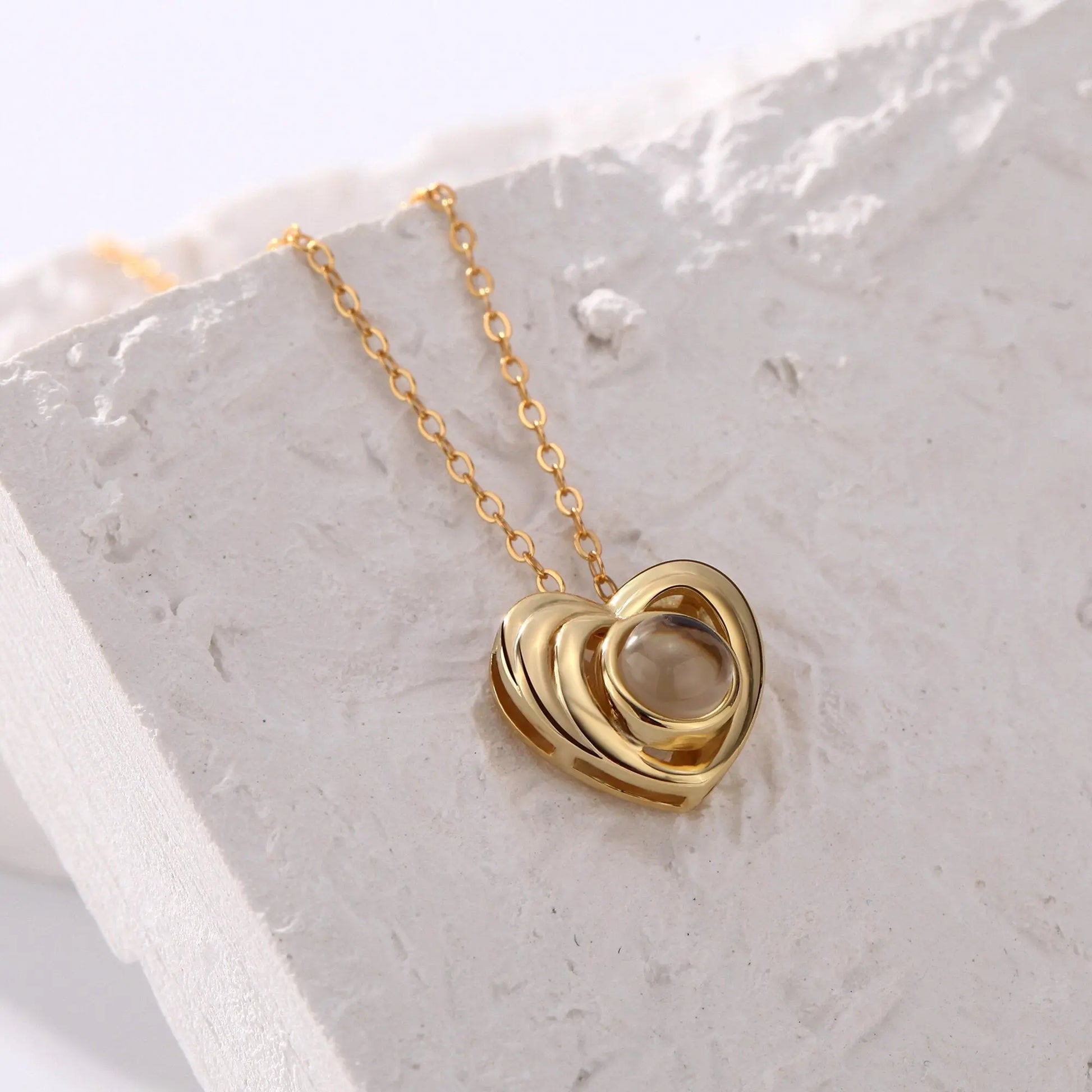 Customized photo necklace Projection Necklace Pendant For Lover Girlfriend - Blade & Thread