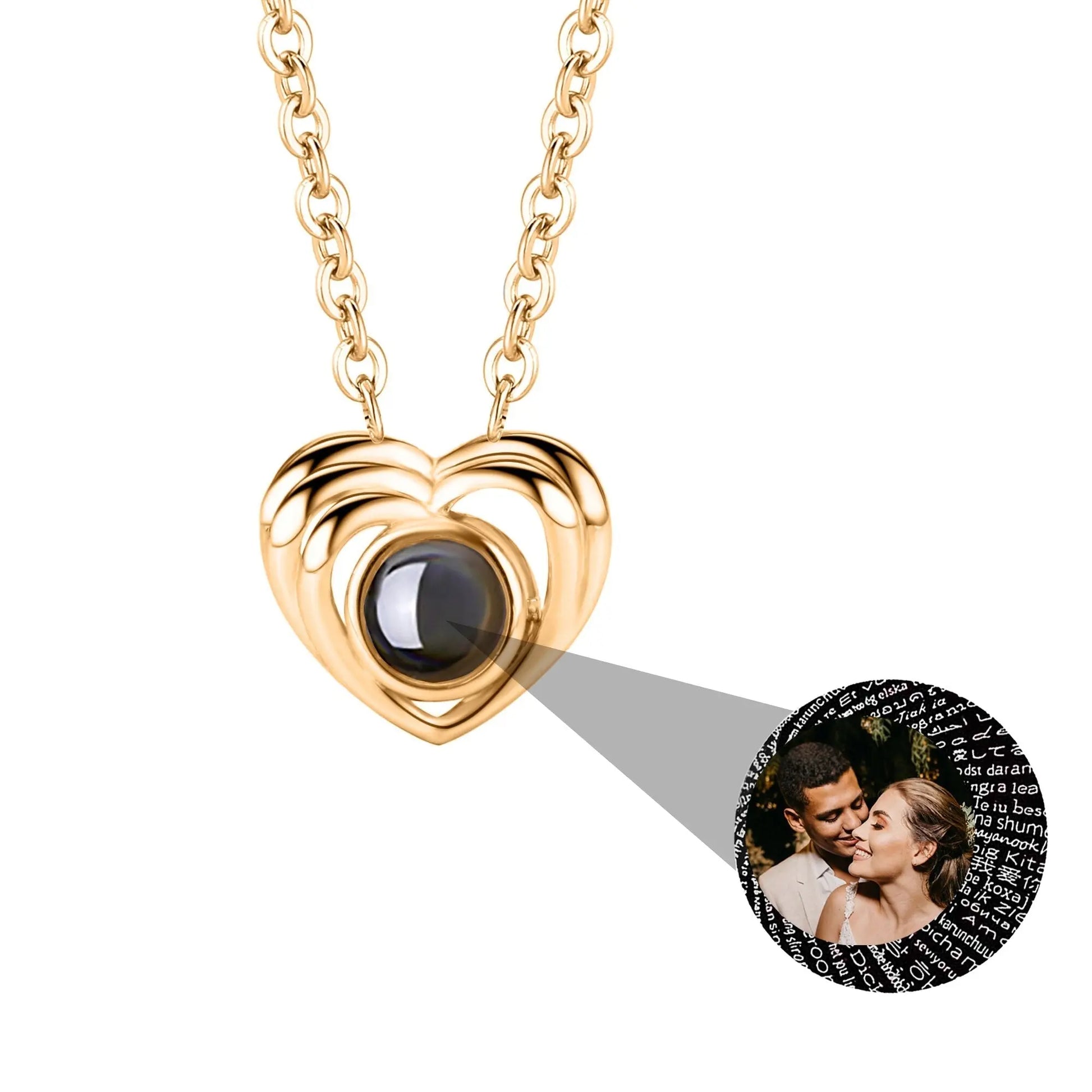 Customized photo necklace Projection Necklace Pendant For Lover Girlfriend - Blade & Thread