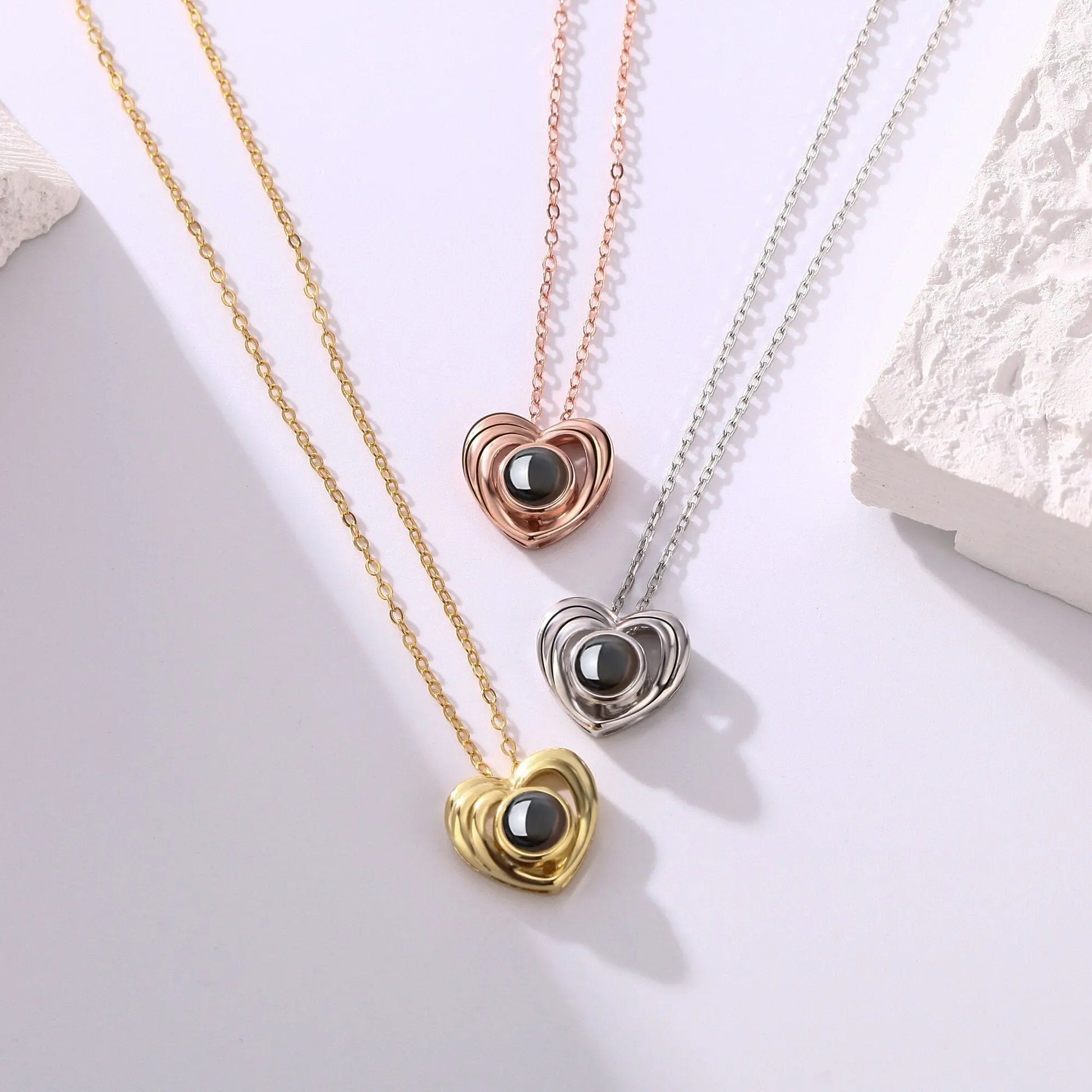 Customized photo necklace Projection Necklace Pendant For Lover Girlfriend - Blade & Thread