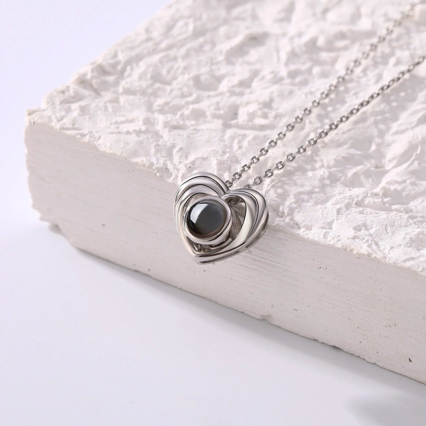Customized photo necklace Projection Necklace Pendant For Lover Girlfriend - Blade & Thread