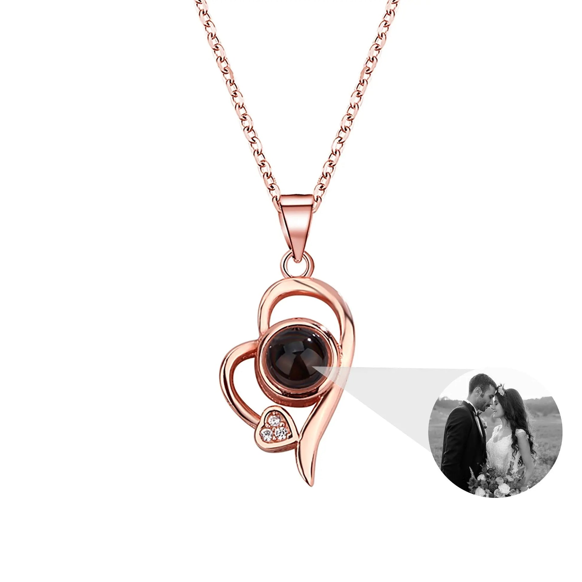 Customized photo projection necklace Couple Romantic Cute Accessories - Blade & Thread