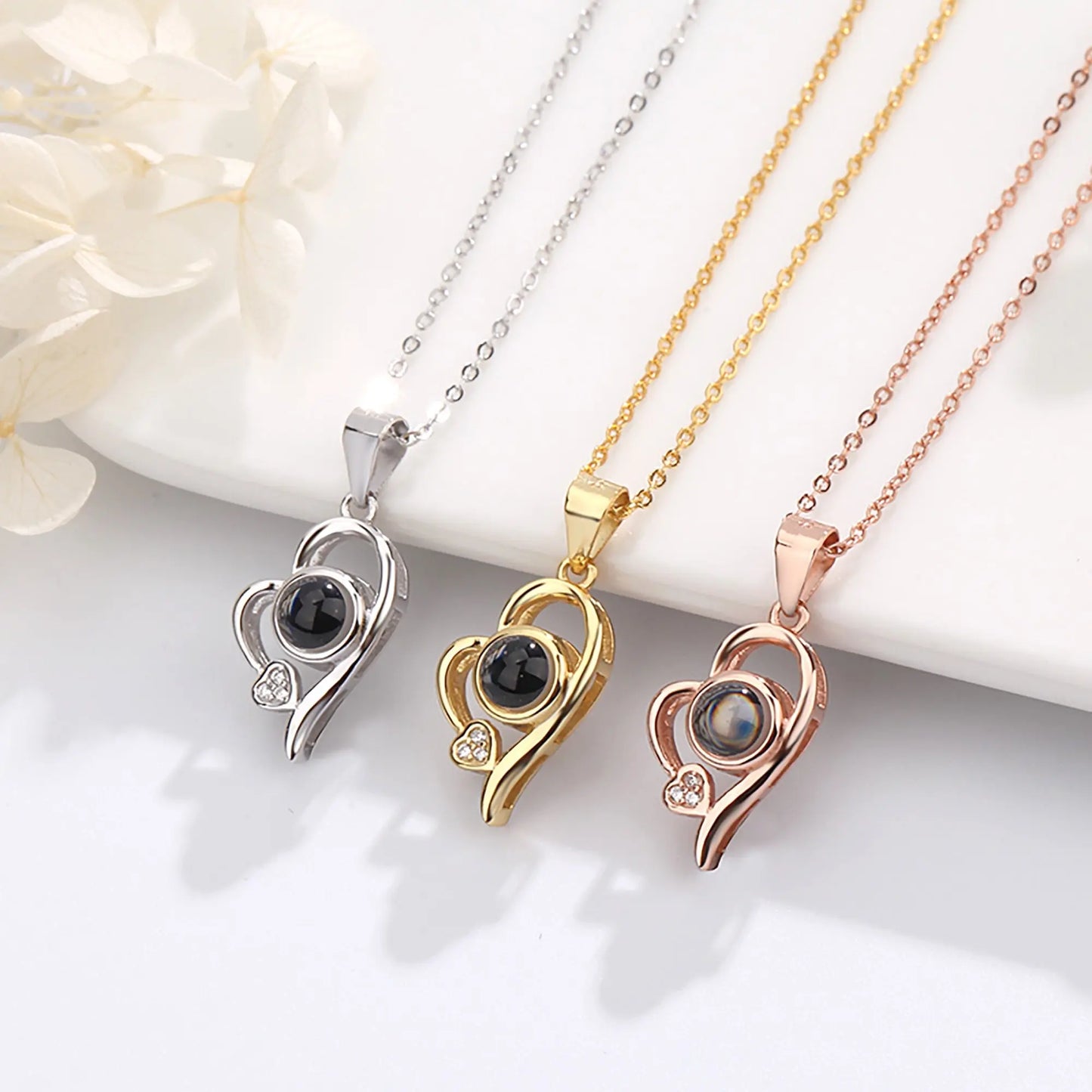 Customized photo projection necklace Couple Romantic Cute Accessories - Blade & Thread