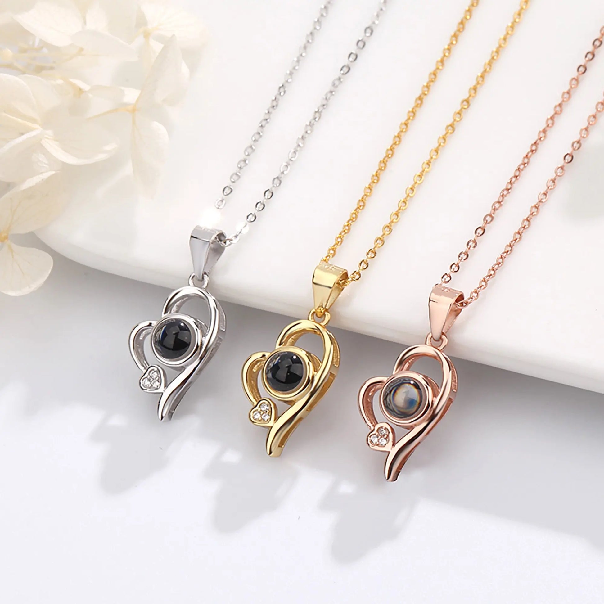 Customized photo projection necklace Couple Romantic Cute Accessories - Blade & Thread