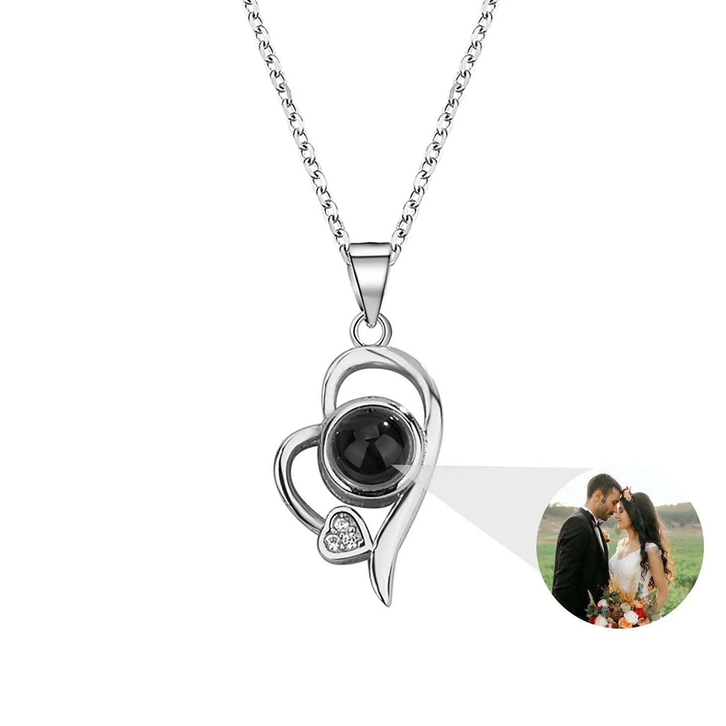 Customized photo projection necklace Couple Romantic Cute Accessories - Blade & Thread