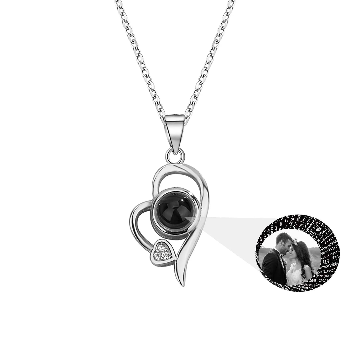 Customized photo projection necklace Couple Romantic Cute Accessories - Blade & Thread