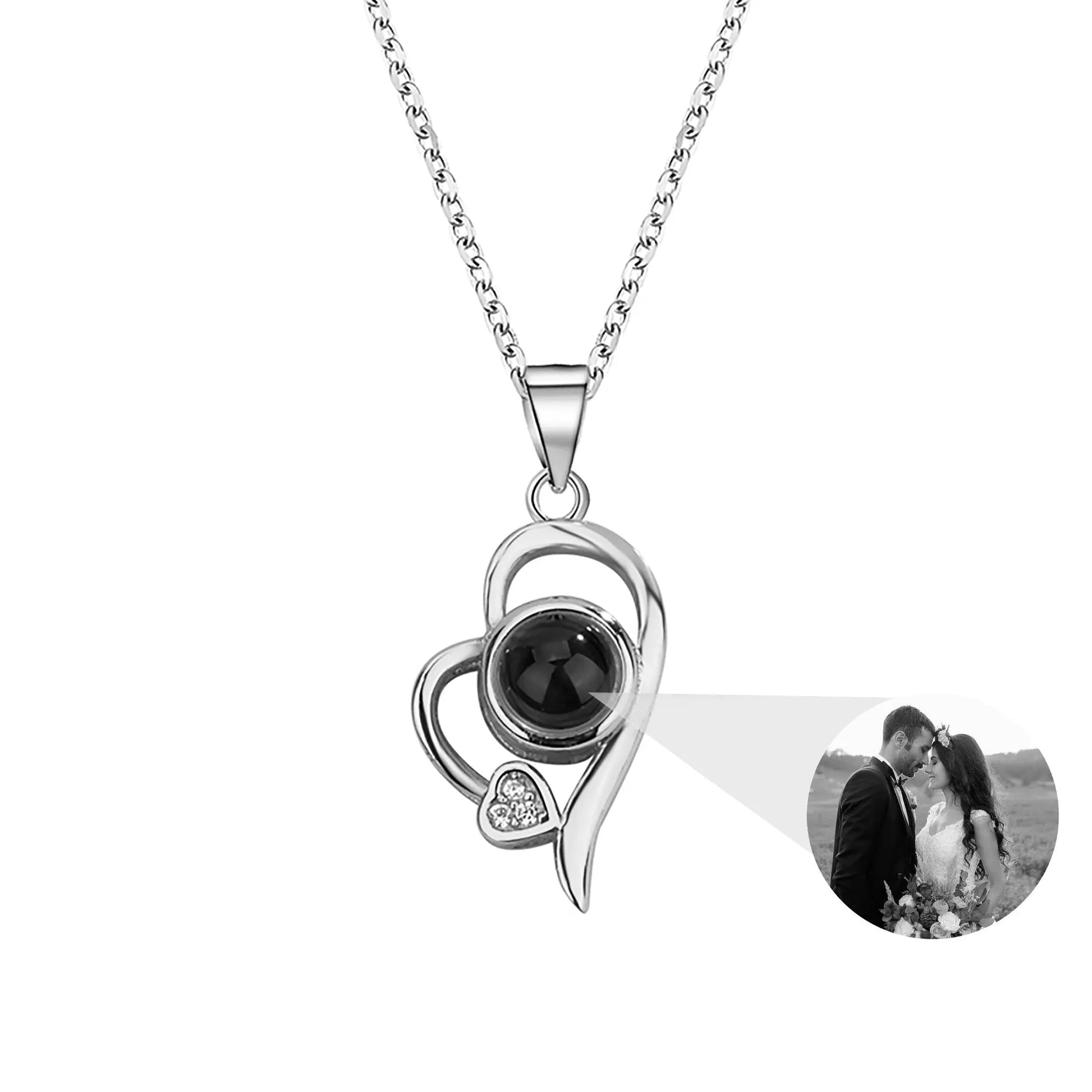 Customized photo projection necklace Couple Romantic Cute Accessories - Blade & Thread