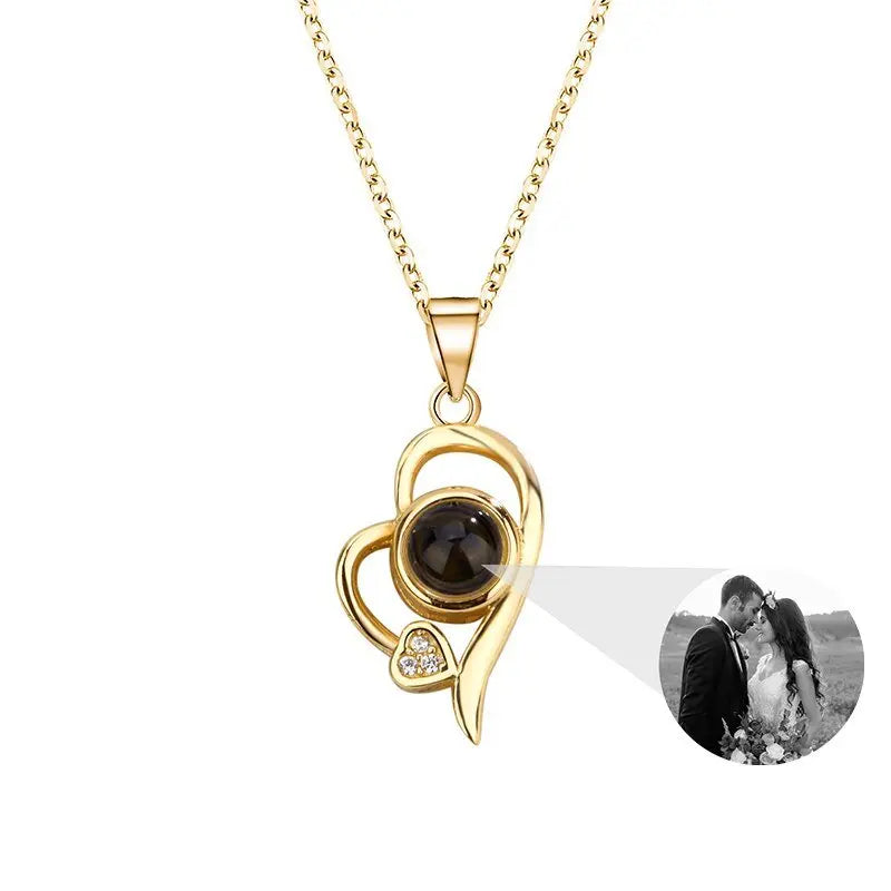 Customized photo projection necklace Couple Romantic Cute Accessories - Blade & Thread