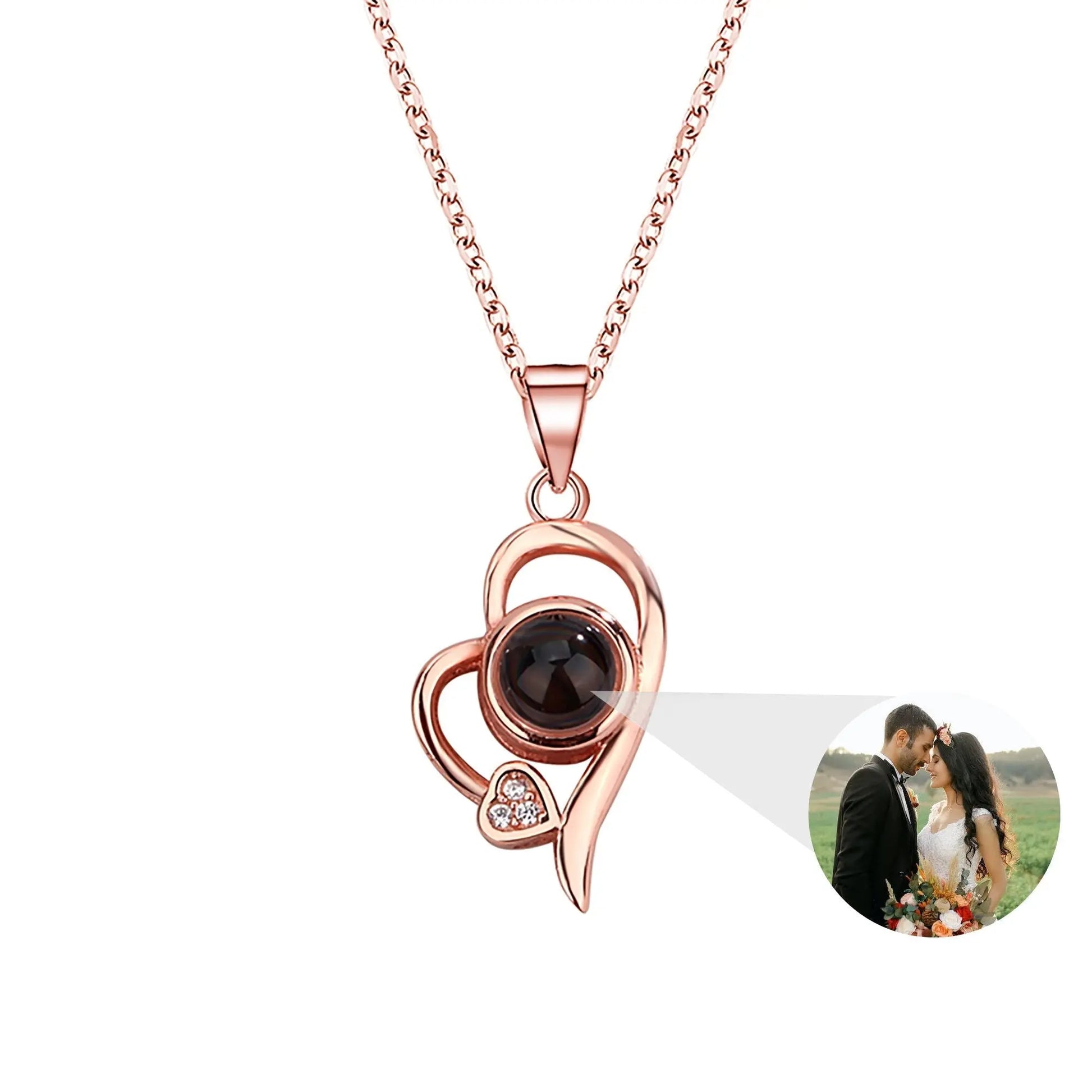 Customized photo projection necklace Couple Romantic Cute Accessories - Blade & Thread
