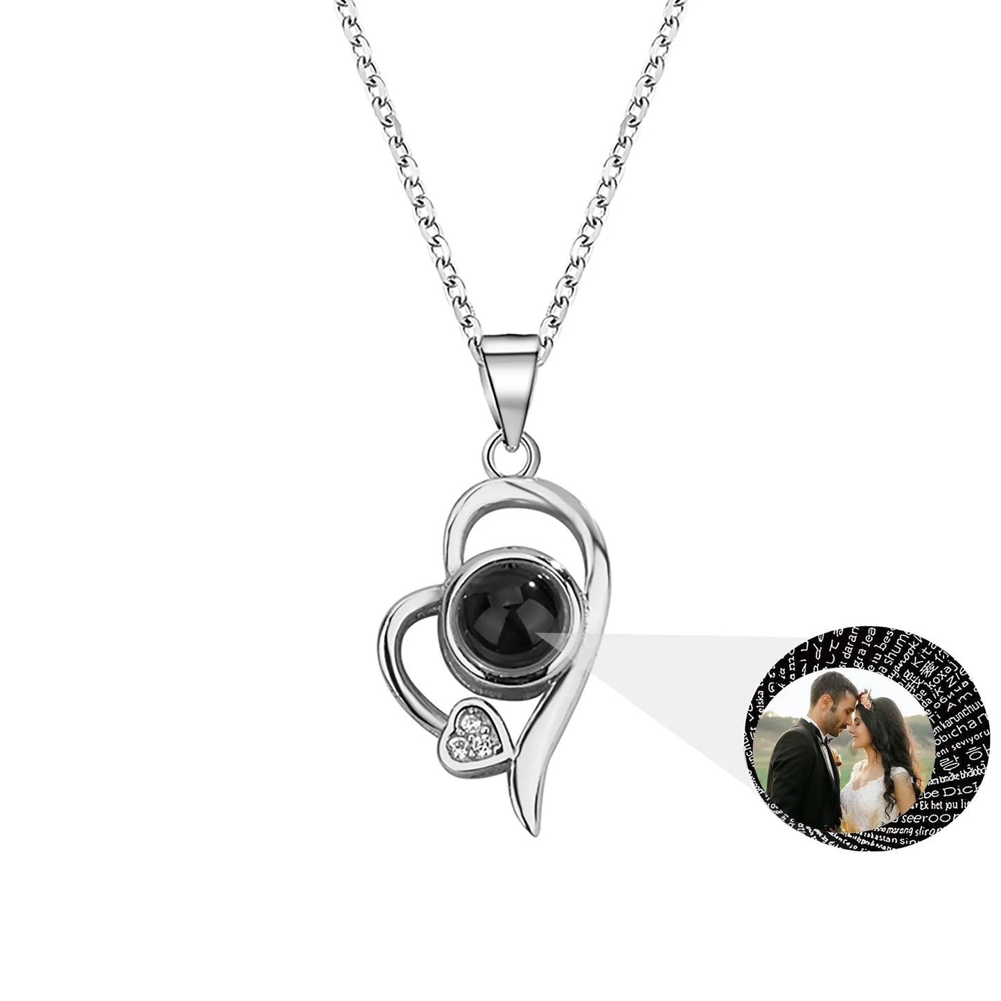 Customized photo projection necklace Couple Romantic Cute Accessories - Blade & Thread