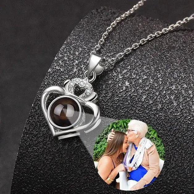 Customized Projection Necklace Heart Photo Projection Necklace for Women Girl Friend Ladies Gifts - Blade & Thread