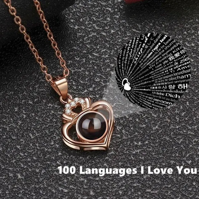 Customized Projection Necklace Heart Photo Projection Necklace for Women Girl Friend Ladies Gifts - Blade & Thread