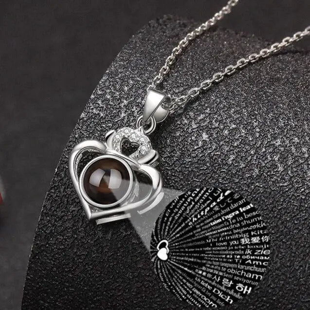 Customized Projection Necklace Heart Photo Projection Necklace for Women Girl Friend Ladies Gifts - Blade & Thread