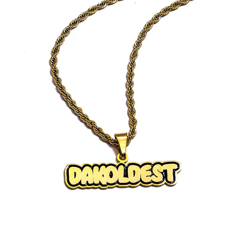 Customized vintage French ins enamel letter pendant - Blade & Thread