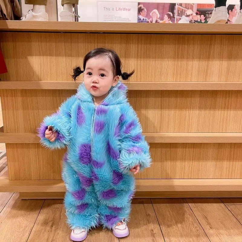 Cute Animal Baby Jumpsuit With Hooded Zipper - Blade & Thread
