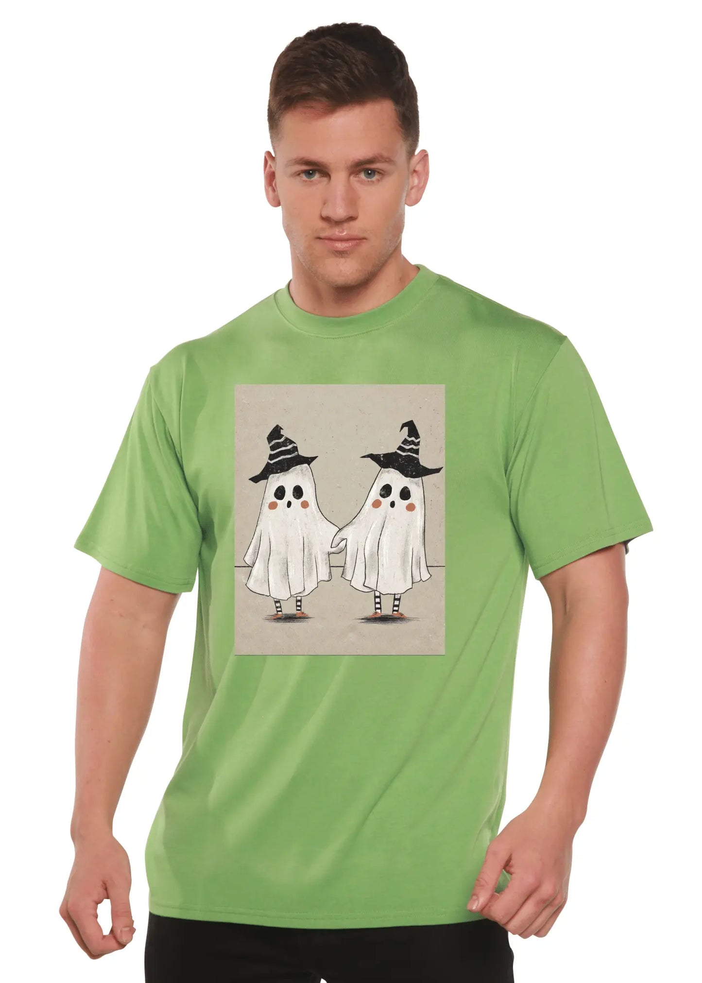 Cute Ghost Men's Bamboo Viscose/Organic Cotton Short Sleeve Graphic T-Shirt - Blade & Thread