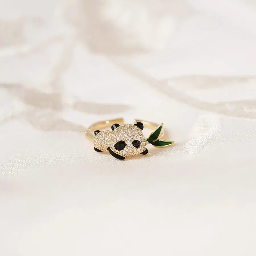 Cute panda bamboo ring girlfriends gift - Blade & Thread