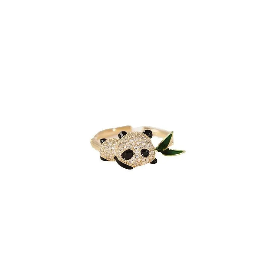 Cute panda bamboo ring girlfriends gift - Blade & Thread