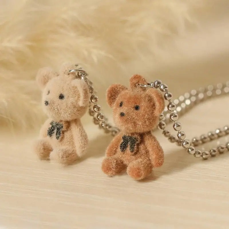 Cute Plush Bear Pendant Necklace Collar Jewelry - Blade & Thread