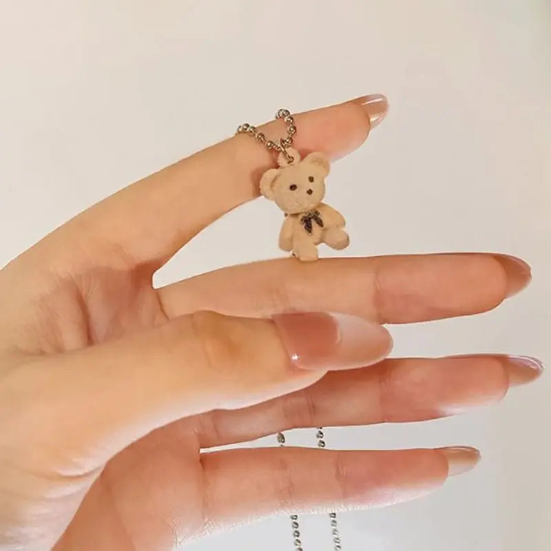 Cute Plush Bear Pendant Necklace Collar Jewelry - Blade & Thread