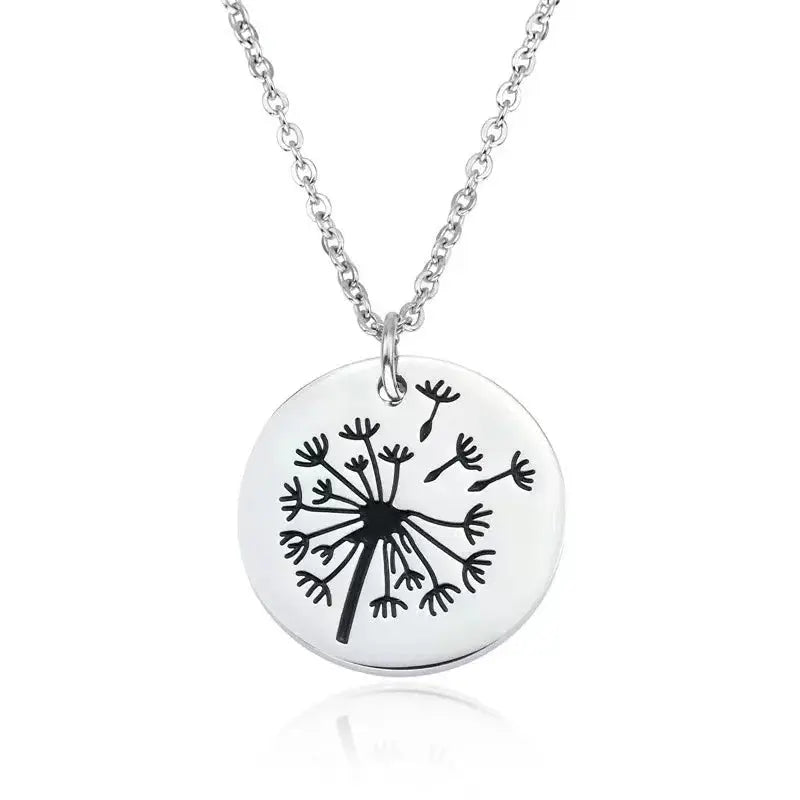 dandelion necklace 2 Pcs/Set Dandelion And Seeds Mother Daughter Necklaces - Blade & Thread