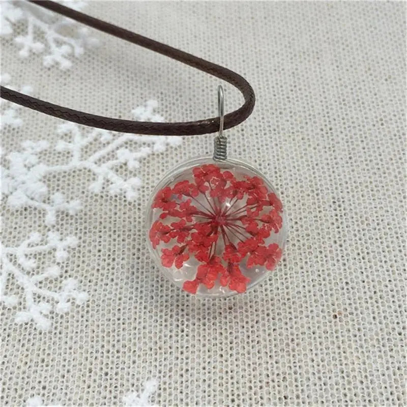 dandelion necklace Lucky WISH Glass Ball Jewelry - Blade & Thread
