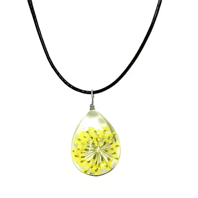 dandelion necklace Lucky WISH Glass Ball Jewelry - Blade & Thread