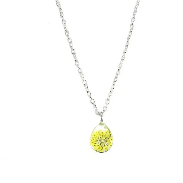 dandelion necklace Lucky WISH Glass Ball Jewelry - Blade & Thread