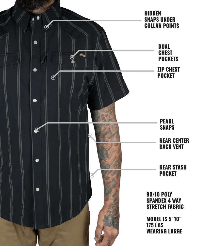 Daryll SS Shirt - Vintage Black - Blade & Thread