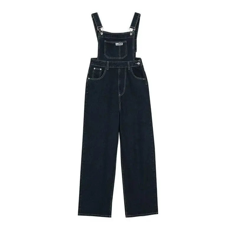 Denim Jumpsuit Women Baggy Jeans Jumpsuits High Waist Wide Leg Overalls Trousers - Blade & Thread