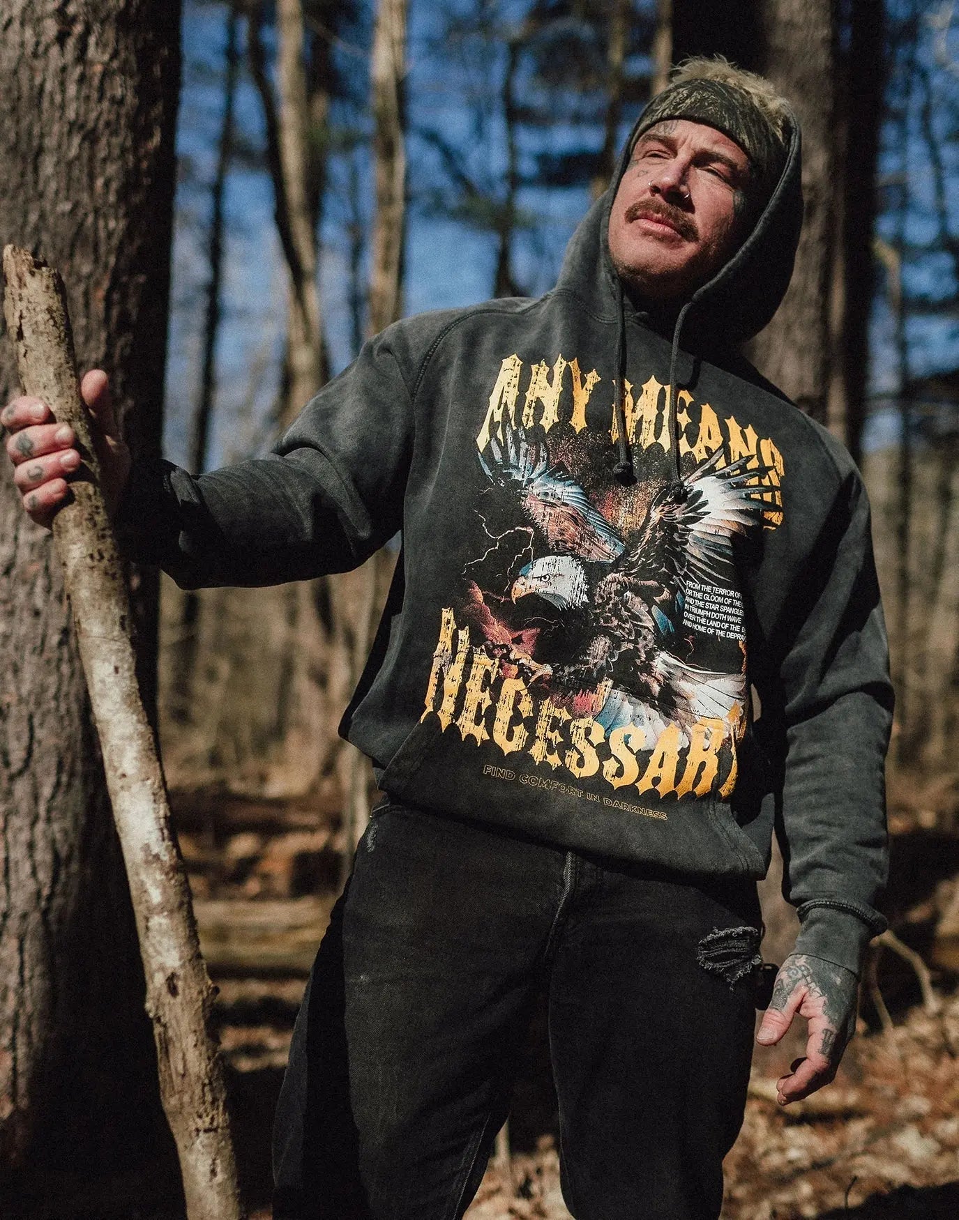 Depraved Pullover Hoodie Vintage Black - Blade & Thread