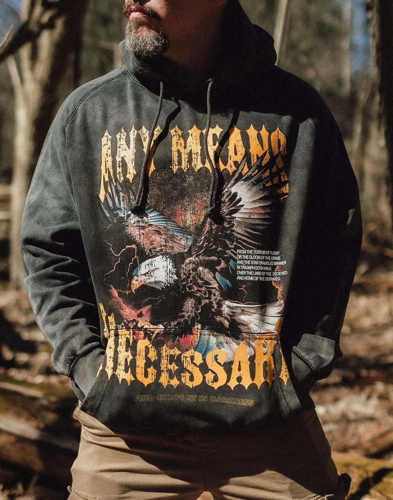 Depraved Pullover Hoodie Vintage Black - Blade & Thread