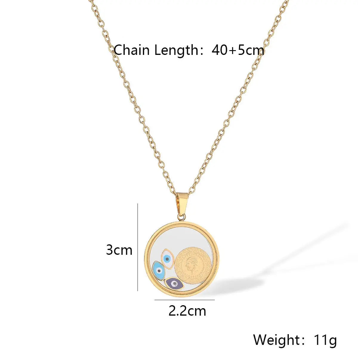 Devil's Eye Geometric Pendant Necklace - Blade & Thread