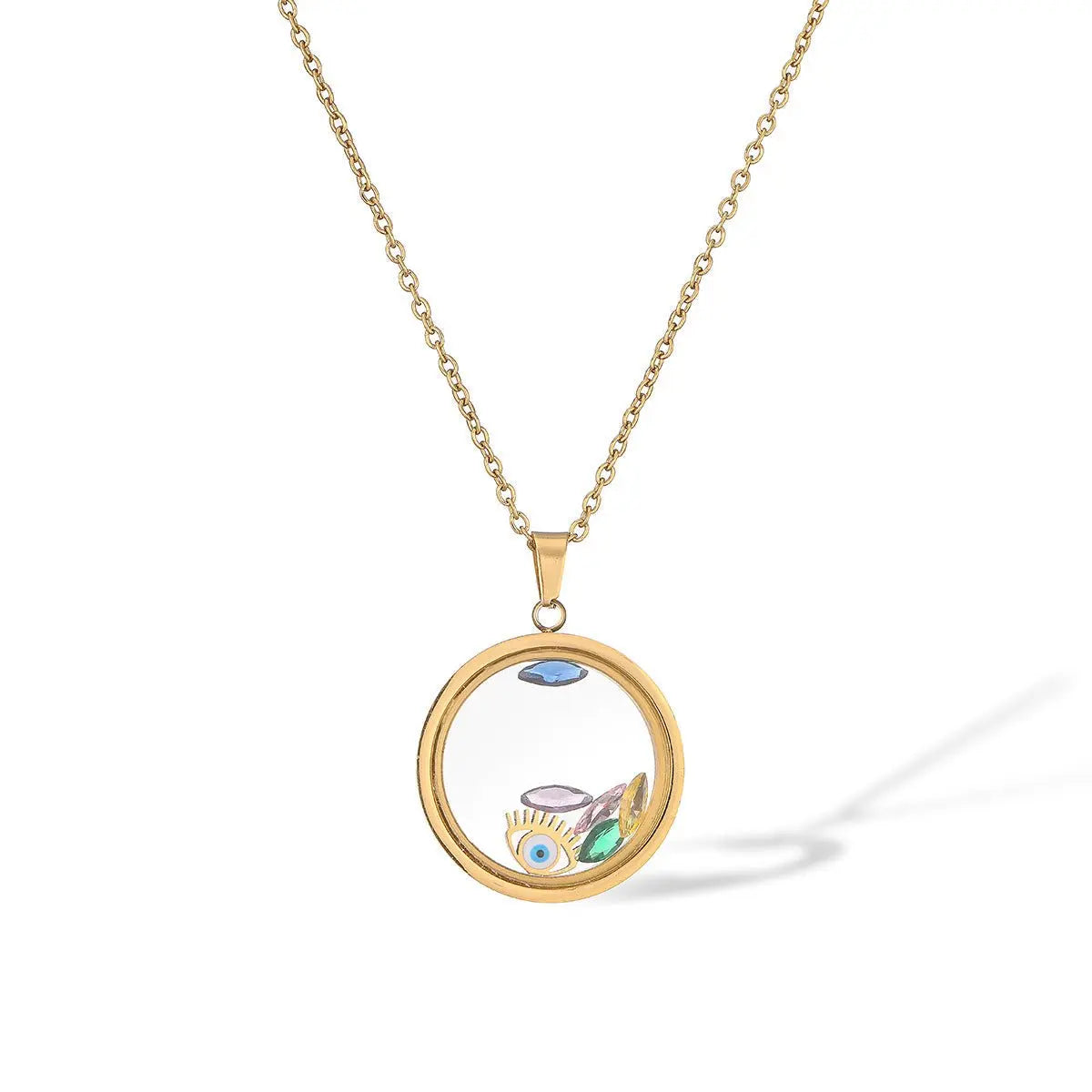 Devil's Eye Geometric Pendant Necklace - Blade & Thread