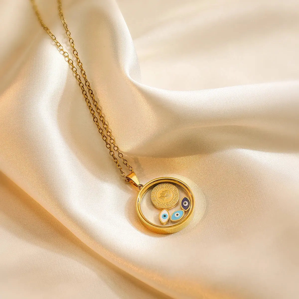 Devil's Eye Geometric Pendant Necklace - Blade & Thread