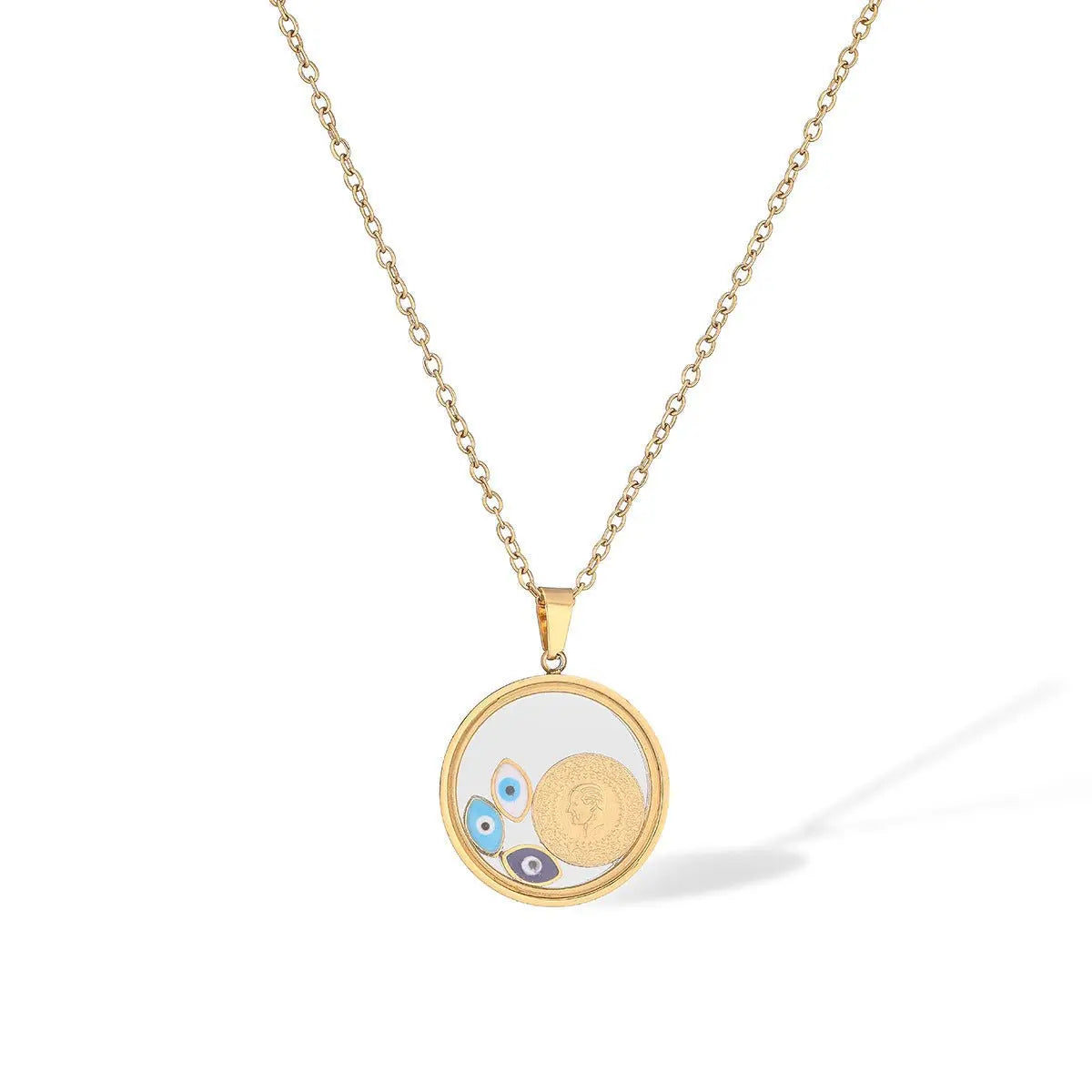 Devil's Eye Geometric Pendant Necklace - Blade & Thread