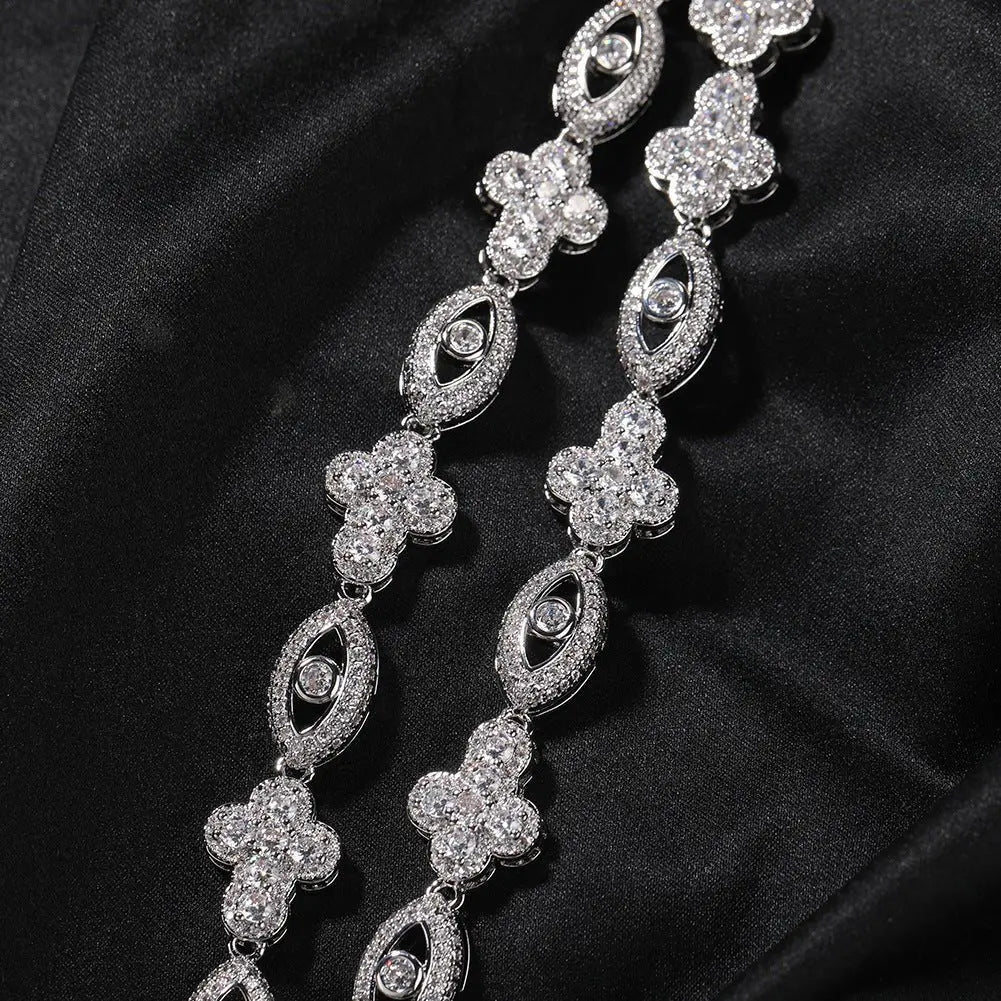 Diamond eye cross high-end feeling necklace - Blade & Thread