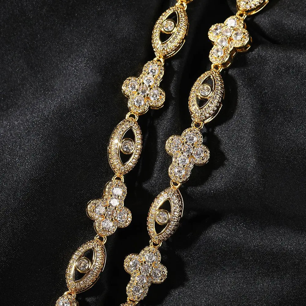 Diamond eye cross high-end feeling necklace - Blade & Thread